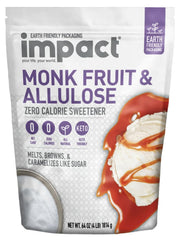 Impact Your Life monk fruit allulose sweetener bottle for low-calorie baking versatility