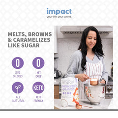 Impact Your Life monk fruit allulose cake glaze demonstrates flavor without calories