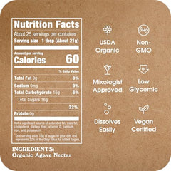 IN THE RAW agave nectar bottle dispense show, easy measuring for drinks
