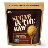 IN THE RAW granulated turbinado cane sugar in a 4lb bag for everyday baking