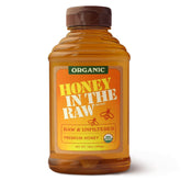 IN THE RAW Organic Honey In The Raw bottle pour for effortless drizzle in tea and yogurt