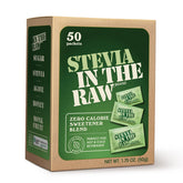 IN THE RAW Stevia packets in a coffee mug for zero-calorie sweetness