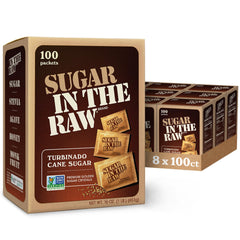 IN THE RAW sugar packets on the go enhance your coffee.