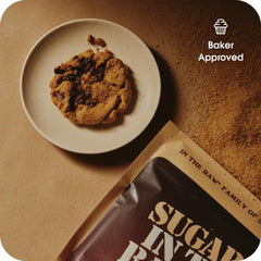 IN THE RAW Turbinado sugar pours smoothly into coffee for a natural lift.