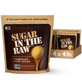 IN THE RAW Turbinado sugar crystals in a 4 lb bag add natural, versatile sweetness.