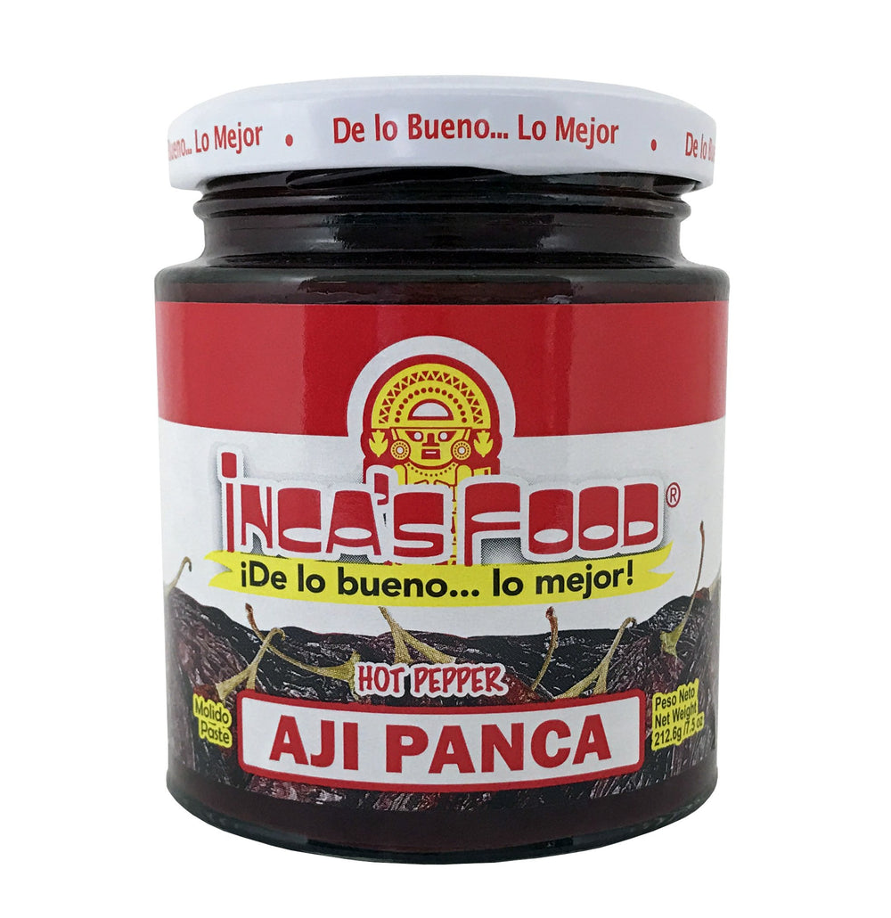 Inca's Food Aji Panca Paste jar shows mild, fruity flavor ideal for stews.
