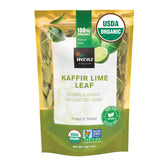 Incas Kaffir lime leaves in bag front for authentic Thai flavor