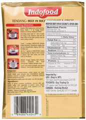 Indofood Rendang spice-mix closeup showing packets for easy weeknight meals.