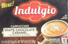 Indulgio Cappuccino 12-count pack keeps your pantry ready for coffee moments