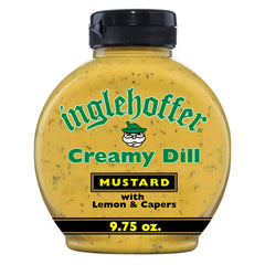 INGLEHOFFER Creamy Dill Mustard bottle for a smooth spread and dill flavor