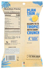 Inka Crops plantain chips close-up of crisp texture – ideal for on-the-go snacking.