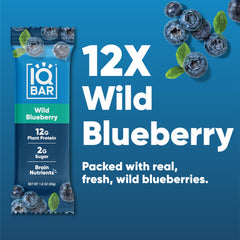 IQBAR Wild Blueberry bar on-the-go for a convenient meal or snack.