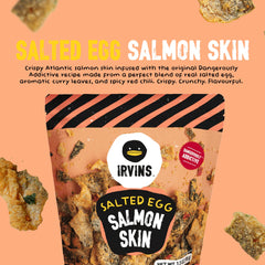 IRVINS Hand-cooked Salmon Skin Crisps from Singapore emphasize consistent crunch.