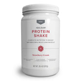 Isagenix IsaLean Strawberry Cream bottle showing balanced nutrition for meals