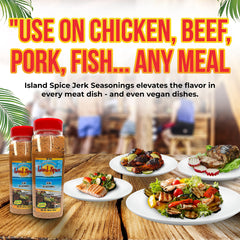 Close-up of Island Spice jerk spice blend with visible ingredients