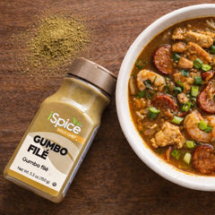 iSpice Gumbo Filé Powder in action thickening a simmering stew.
