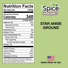 iSpice Star Anise spice jar shown for soups and stews.