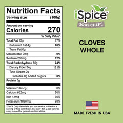 iSpice Whole Cloves sealed pack showing freshness and long shelf life