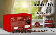 Incanto capsules ready for Lavazza Expert machines, delivering consistent extraction.