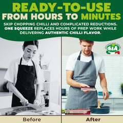 IA Chilli Paste dispensing tube preserves freshness and minimizes waste.