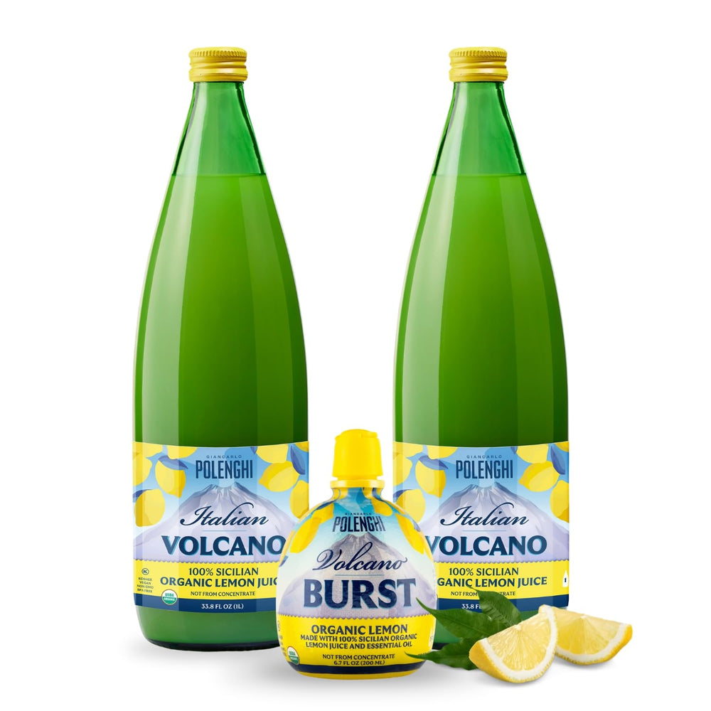 Italian Volcano Organic Lemon Juice two-pack bottles for cooking