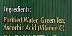 Ito En Oi Ocha Unsweetened label closeup showing premium ingredients
