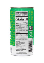 Closeup of Ito En Sencha Shot label showing purified water and vitamin C in a pure green tea.