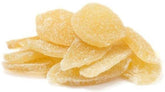 It's Delish crystallized ginger slices bulk bag, chewy and spicy-sweet for snacking.