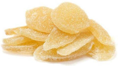 It's Delish crystallized ginger slices bulk bag, chewy and spicy-sweet for snacking.