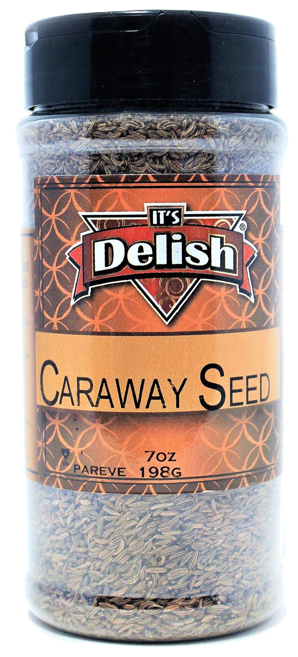 Its Delish caraway seeds whole jar for rich rye bread and sauerkraut flavor