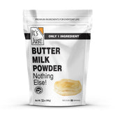 Its Just Buttermilk Powder being poured into a measuring cup for quick baking prep.