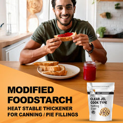 It's Just! Clear Jel Cook Type powder thickens fruit fillings for glossy pies.