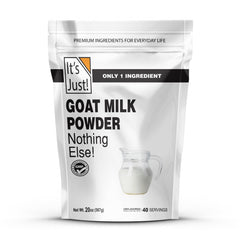 It's Just! goat milk powder bag with 1.25 lb pouch for daily use