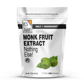 It's Just! monkfruit powder jar shows clean labeling and practical packaging for daily use.
