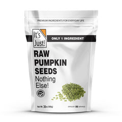 It's Just pumpkin seeds, raw unsalted, ideal for quick protein boost.