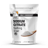 It's Just! Sodium Citrate bottle front view for smooth, creamy cheese sauces.