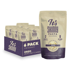 It's Skinny Orzo gluten-free pasta pack; ideal for quick keto meals.