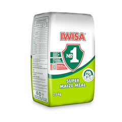 Iwisa Super Maize Meal ingredients panel highlighting essential vitamins and minerals.