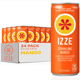 IZZE Mango Sparkling Juice bottle with bold mango aroma and fizz.