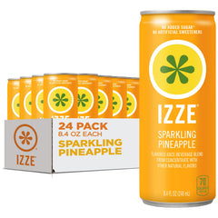 IZZE Pineapple Sparkling Juice bottle with real fruit flavor and bubbly refreshment
