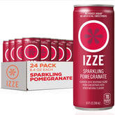 IZZE Pomegranate can front view highlighting bold flavor and fizzy refreshment.