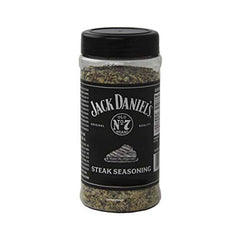 Jack Daniel's Steak Seasoning bottle front enhances grilled steak flavor