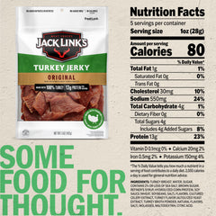 Jack Link's Turkey Jerky Original serving-size badge highlights 13g protein.