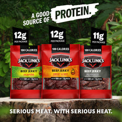Jack Link's 15-pack bulk display shows ready-to-eat snacking options.