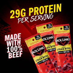 Jack Link's Beef Steak Bites in hand, snack-ready for on-the-go.