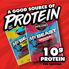 Beast Games label close-up on packaging for hype-worthy snacks.