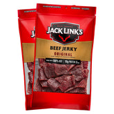 Jack Link's Original Beef Jerky two-pack 9 oz, protein-rich snack on the go.