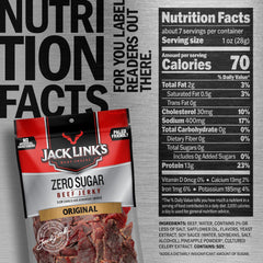 Jack Link's Zero Sugar two-pack image, convenient ready-to-eat snack.