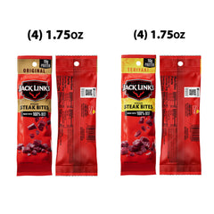 Jack Link's Teriyaki Beef Steak Bites close-up, marinated flavor and protein.