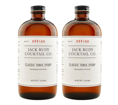 Jack Rudy Classic Tonic Syrup bottle for premium cocktails